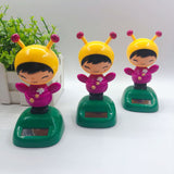 Maxbell Solar Powered Toy Dancing Bobble Head Toy Car Dashboard Dancer Toy Honeybee Decorative Ornament