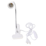 Maxbell EU Plug E27 Clip On Reading Light Base Desk Reading Lamp Socket White