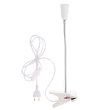 Maxbell EU Plug E27 Clip On Reading Light Base Desk Reading Lamp Socket White