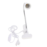 Maxbell EU Plug E27 Clip On Reading Light Base Desk Reading Lamp Socket White