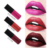 Maxbell Set of 12 Colors Long Wearing Waterproof Matte Liquid Lipstick Pencil Lip Gloss Makeup Kit