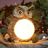 Maxbell Solar Powered Decorative Garden Ornament Animal Birds Pathway Owl LED Light