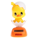 Maxbell Solar Powered Chicken Dancing Toy Animal Chick Doll Flip Flap Car Dashboard Ornament Home Desk Window Decor