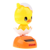 Maxbell Solar Powered Chicken Dancing Toy Animal Chick Doll Flip Flap Car Dashboard Ornament Home Desk Window Decor