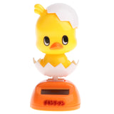 Maxbell Solar Powered Chicken Dancing Toy Animal Chick Doll Flip Flap Car Dashboard Ornament Home Desk Window Decor