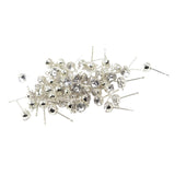 Maxbell 200 Pieces Ear Stud Rhinestone Ball Ear Post Stud with Loop Earring Findings