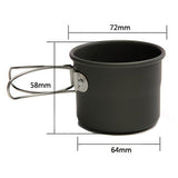 Maxbell 1600ml Aluminum Alloy Coffee Pot Tea Kettle + 2 Pieces 150ml Cup Mug Camping