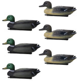 Maxbell 6 Pcs Fishing Hunting Male Decoy Plastic Duck Decoy Drake w/ Floating Keel