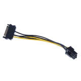 Maxbell 2Pieces SATA Power Adapter Cable SATA 15-Pin to 6-Pin PCI Express Card Power Cables