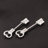 Maxbell 2 Pairs Nipple Ring Bars Crystal Jewelry Stainless Steel Body Jewelry