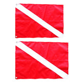 Maxbell 2 Pieces Scuba Diving Diver Down Flag Safety Signal Marker Banner Boat Flag