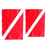 Maxbell 2 Pieces Scuba Diving Diver Down Flag Safety Signal Marker Banner Boat Flag