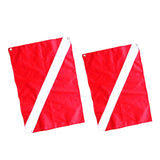 Maxbell 2 Pieces Scuba Diving Diver Down Flag Safety Signal Marker Banner Boat Flag