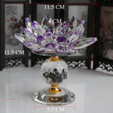 Maxbell Crystal Lotus Flower Candle Holder Tealight Home Feng Shui Decor Pink & Purple