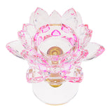 Maxbell Crystal Lotus Flower Candle Holder Tealight Home Feng Shui Decor Pink & Purple