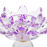 Maxbell Crystal Lotus Flower Candle Holder Tealight Home Feng Shui Decor Pink & Purple