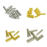 Maxbell 20 Sets Silver Plated Brass Multi Strand Slide Magnetic Clasps Connectors