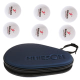 Maxbell Waterproof Table Tennis Paddle Bat Hard Case Cover with 6Pcs Ping Pong Balls