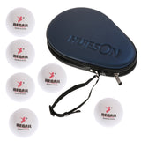 Maxbell Waterproof Table Tennis Paddle Bat Hard Case Cover with 6Pcs Ping Pong Balls