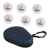 Maxbell Waterproof Table Tennis Paddle Bat Hard Case Cover with 6Pcs Ping Pong Balls