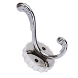 Maxbell 2pcs Single Coat Hat Hook Wall Mounted Hook Wardrobe Purse Holder Silver