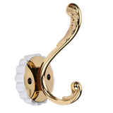 Maxbell 2 Pieces Single Coat Hat Hook Wall Mounted Hook Wardrobe Holder Light Gold