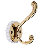 Maxbell 2 Pieces Single Coat Hat Hook Wall Mounted Hook Wardrobe Holder Light Gold