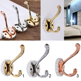 Maxbell 2 Pieces Single Coat Hat Hook Wall Mounted Hook Wardrobe Holder Light Gold