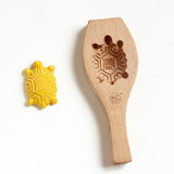 Maxbell Wooden Mooncake Mold Fondant Sugarcraft Cookies Mould Decoration Fish Turtle 2pcs