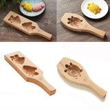 Maxbell Wooden Mooncake Mold Fondant Sugarcraft Cookies Mould Decoration Fish Turtle 2pcs