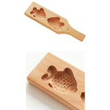 Maxbell Wooden Mooncake Mold Fondant Sugarcraft Cookies Mould Decoration Fish Turtle 2pcs