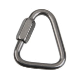 Maxbell 2pcs Stainless Steel 12KN Screwgate Locking Triangle Carabiner Outdoor Climbing Safety Gear