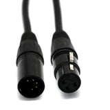 Maxbell DMX Stage Light Cables Wires with 5-Pin Signal XLR Male to 3-Pin XLR Female+5-Pin Signal XLR Female to 3-Pin XLR Male Connection