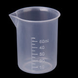 Maxbell 3x 50ml Kitchen Laboratory Lab Plastic Graduated Measuring Beaker Cup Container