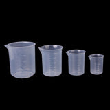 Maxbell 3x 50ml Kitchen Laboratory Lab Plastic Graduated Measuring Beaker Cup Container