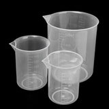 Maxbell 100ml + 150ml + 500ml Kitchen Lab Graduated Beaker Cup Measuring Container Test