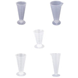 Maxbell 5Pcs Assorted Size Graduated Beaker Measuring Measurement Cup Kitchen Lab