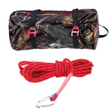 Maxbell 10m 12mm Red Safety Outdoor Climbing Rescue Rope + Camo Rope Storage Bag