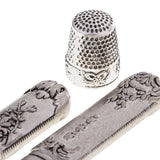 Maxbell 4 Pieces European Sewing Kit Scissors Thimble Needle Case DIY Sewing Tools
