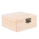 Maxbell 2 Pieces Unfinished Unpainted Plain Wood Jewelry Jewlry Box Keepsake Case