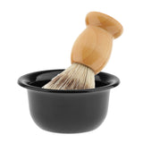 Maxbell Men's Shaving Brush Plastic Mug Bowl Black Cup Salon Barber Beard Shave Set
