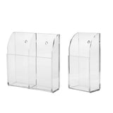 Maxbell 2 pcs 4mm Acrylic TV Air Remote Control Holder Case Wall Mount Storage Box