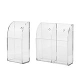 Maxbell 2 pcs 4mm Acrylic TV Air Remote Control Holder Case Wall Mount Storage Box