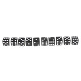 Maxbell 20 Pieces Six Sided Dice Digital Dices Set RPG Playing Game Toy Black White