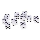 Maxbell 20 Pieces Six Sided Dice Digital Dices Set RPG Playing Game Toy Black White