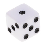 Maxbell 20 Pieces Six Sided Dice Digital Dices Set RPG Playing Game Toy Black White