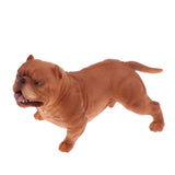 Maxbell Simulation Wildlife Animal Model Bulldog Dog Pet Action Figures Kid Educational Toy Home Collectibles Decoration B