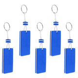 Maxbell 5 Pieces Yachting Boating Rafting Canoeing Floating Key Chain Key Ring- Rectangle Blue