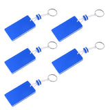 Maxbell 5 Pieces Yachting Boating Rafting Canoeing Floating Key Chain Key Ring- Rectangle Blue
