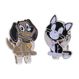 Maxbell 2 Pieces Alloy Cat & Dog Golf Ball Markers with Magnetic Hat Clip Golf Gift